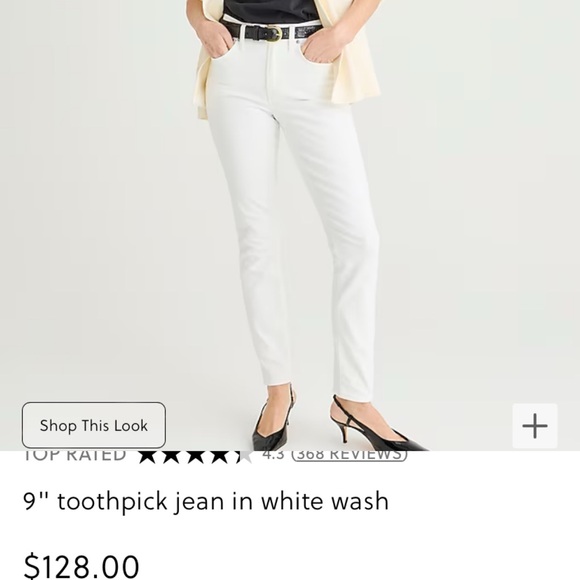 π J.CREW WHITE 9β TOOTHPICK SKINNY JEANS! - Picture 6 of 14